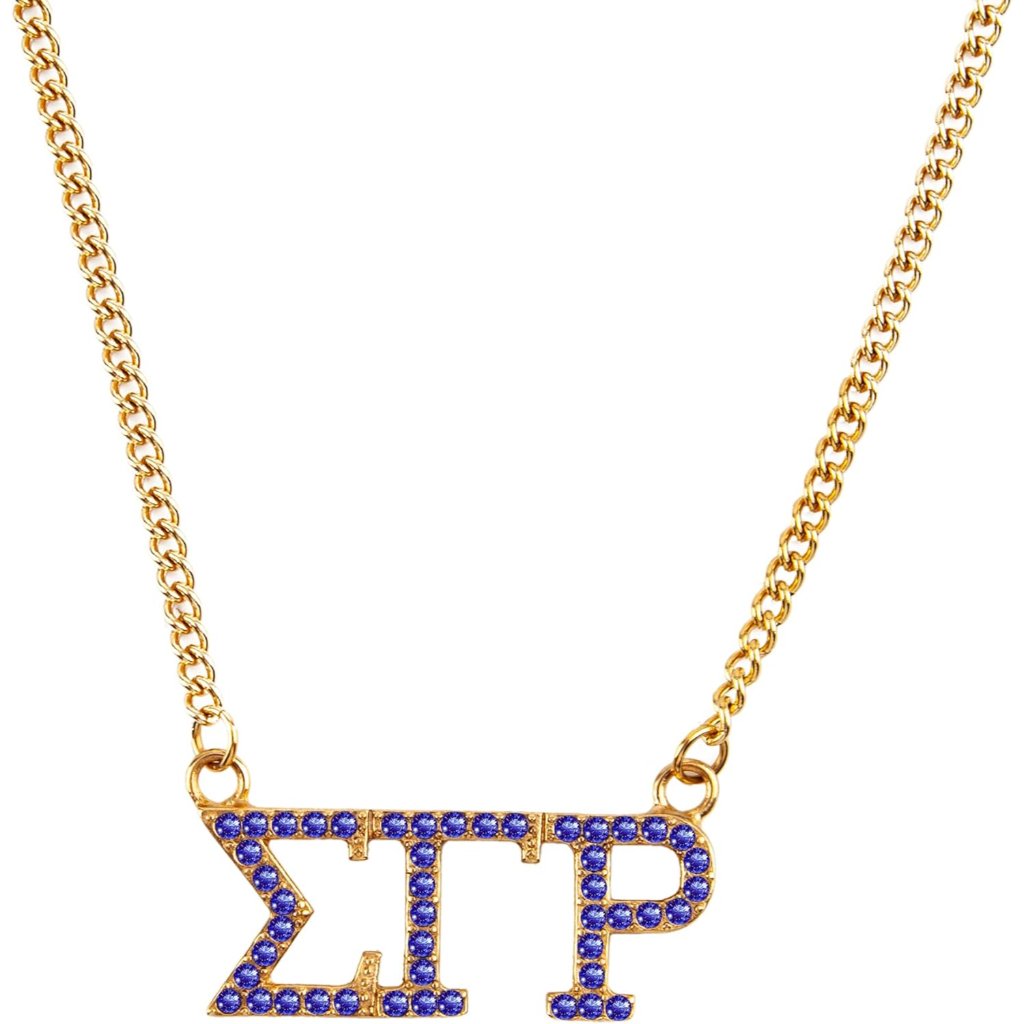 Sigma Gamma Rho Gold Stainless Steel Necklace 1820in Official Sorority Jewelry